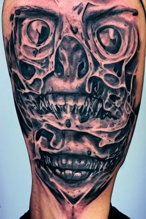 skeleton tattoo man full body