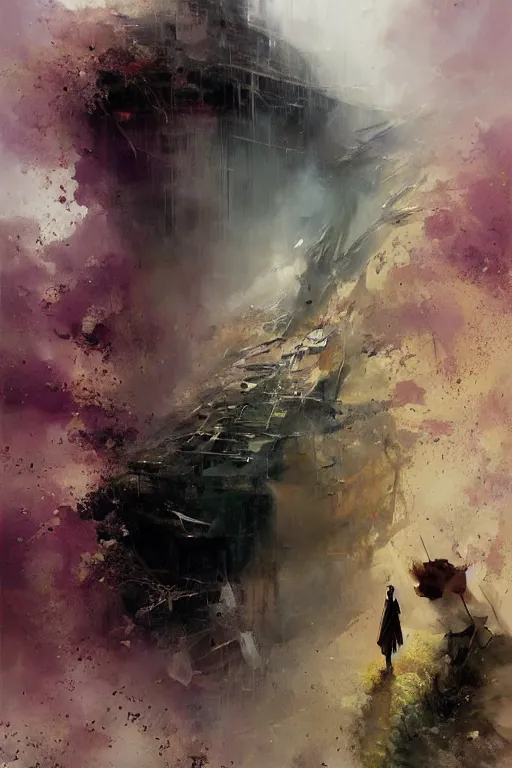 Prompt: contemplation is the womb of treachery., by ryohei hase, by john berkey, by jakub rozalski, by john martin