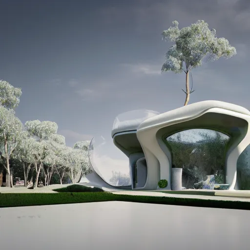 Prompt: detailed architectural render of a futuristic home with soft inflatable mickey mouse minnie shape surreal sculptures atmosphere inspired by postmodernism hyperreal optimistic hyperdetailed 3 d samaritual 8 k real engine