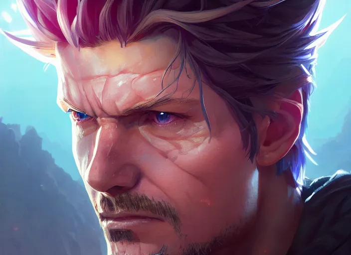 Prompt: highly detailed portrait of solid snake, in no game no life, stephen bliss, 8 k, unreal engine, fantasy art by greg rutkowski, loish, rhads, ferdinand knab, makoto shinkai and lois van baarle, ilya kuvshinov, rossdraws, tom bagshaw, global illumination, radiant light, detailed and intricate environment