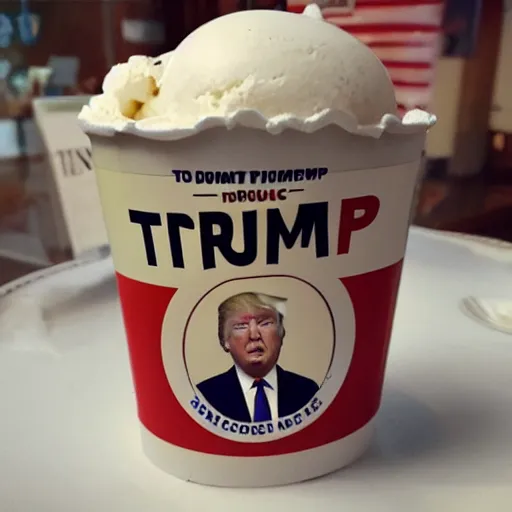 Prompt: donald trump ice cream