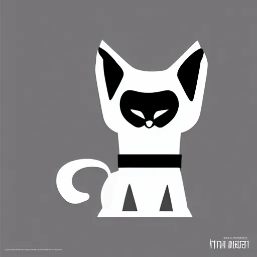 Prompt: a simplified vector based illustration about a hacker kitten, style of Akira motion movie, space colors, smooth and clean vector curves, no jagged lines, vinyl cut ready