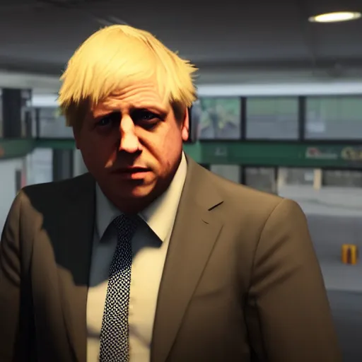 Prompt: Boris Johnson as a GTA5 protagonist rendered with octane, Ray Tracing lighting, award winning photography, unreal engine