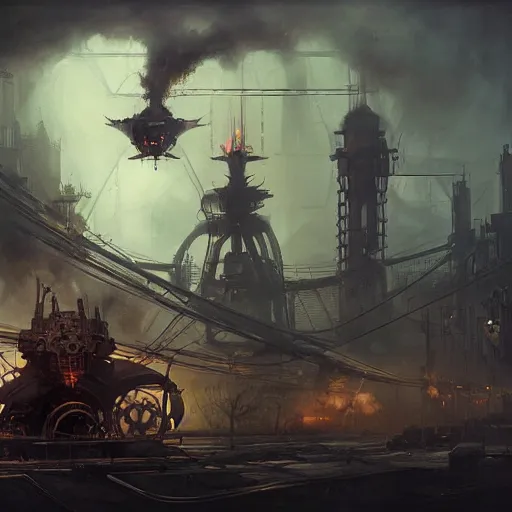 Image similar to the machine of death, steampunk, wlop, greg rutkowski