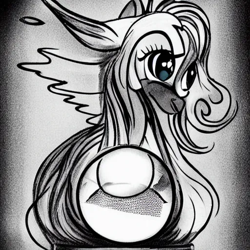 Image similar to Pinkie Pie 💓🐴 trapped inside a crystal ball 🔒🔮