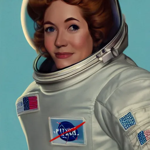 Image similar to Astronaut pin-up by Phil Noto, portrait photography