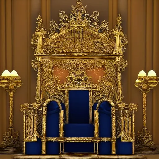 Prompt: royal throne in the royal palace, Ultra Lux Interiors Look Like When They're Inspired by Games of thrones