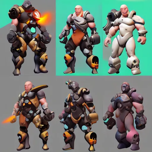 Image similar to mr. clean overwatch hero concept character, trending on artstation