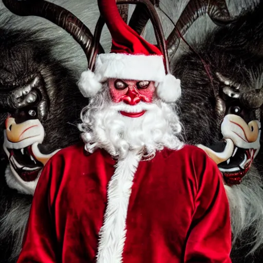 Prompt: santa krampus hybrid