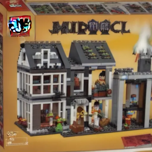 Image similar to Salem witch trial Lego set, burn the witch, witch burning, large Lego set box