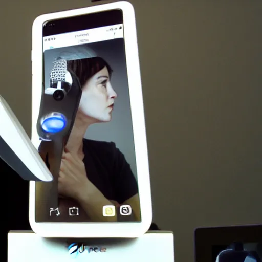 Image similar to a futuristic 3d scanner phone, by apple