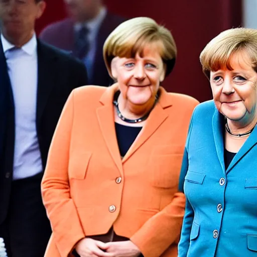 Prompt: Merkel with bong