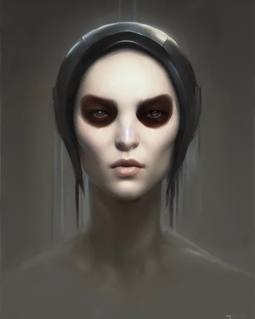 Prompt: smooth black eyeless featureless helmet, by greg rutkowski, mark brookes, jim burns, tom bagshaw, magali villeneuve, trending on artstation