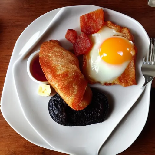 Prompt: The saddest full English breakfast