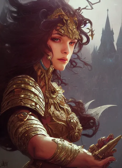 Image similar to warhammer, russia, d & d, fantasy, intricate, elegant, highly detailed, digital painting, artstation, concept art, matte, sharp focus, illustration, art by artgerm and greg rutkowski and alphonse mucha