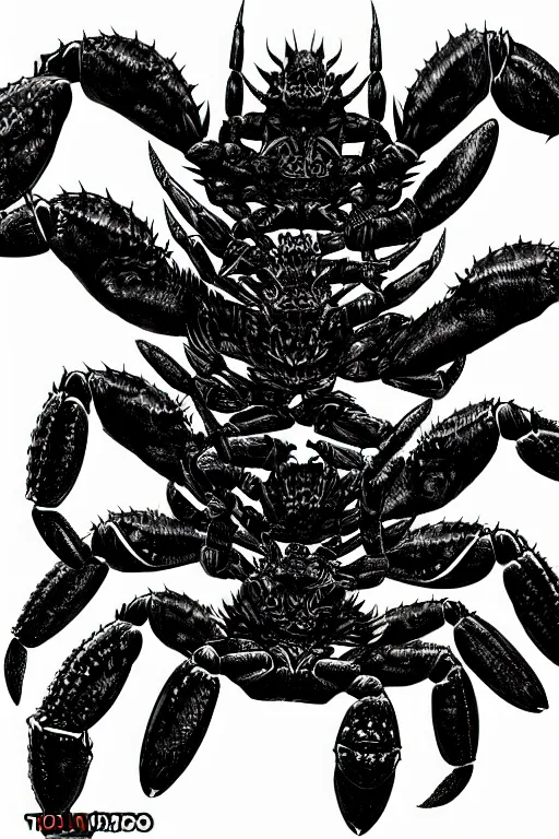 Image similar to crab humanoid figure warrior, symmetrical, highly detailed, digital art, needles, sharp focus, trending on art station, kentaro miura manga art style