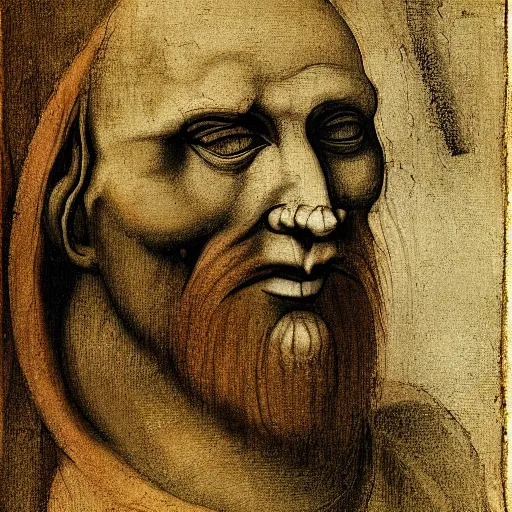 Image similar to devil painted by leonardo da vinci