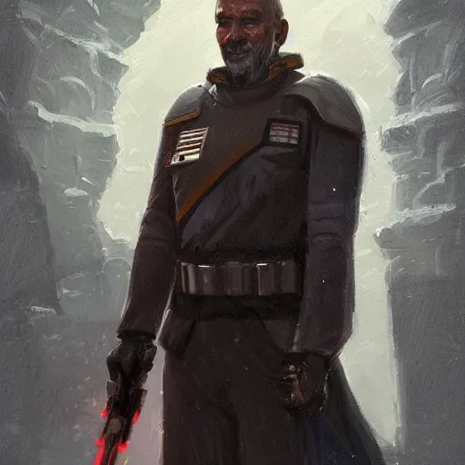 Image similar to portrait of a man by greg rutkowski, old admiral jagged fel, star wars expanded universe, he is about 6 0 years old, wearing uniform of the galactic alliance navy, highly detailed portrait, digital painting, artstation, concept art, smooth, sharp foccus ilustration, artstation hq