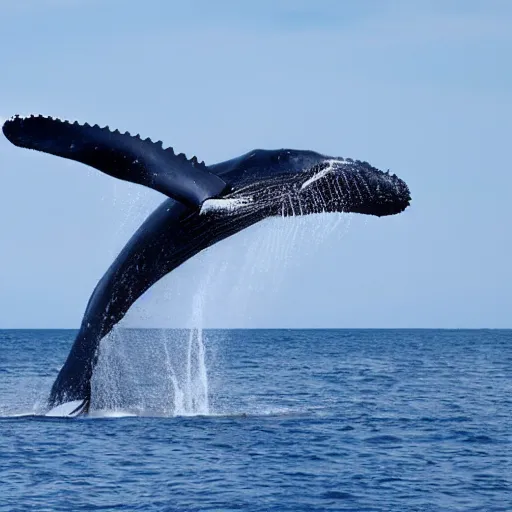 Prompt: a whale above an airplane