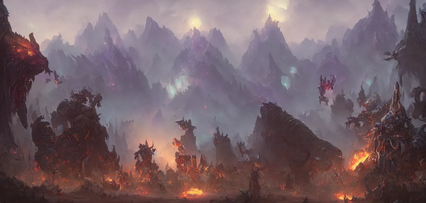 Prompt: the fabulous world of warcraft, art greg rutkowski