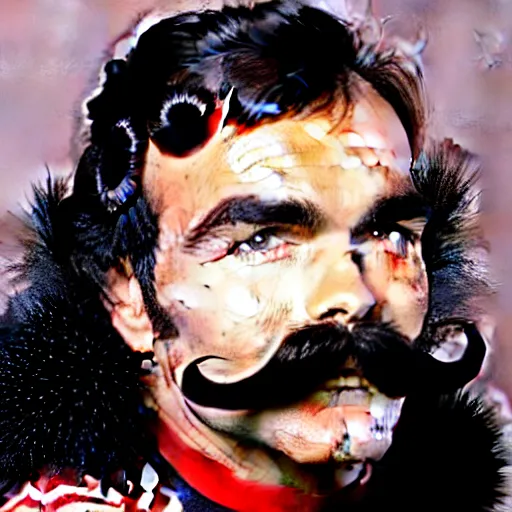 Prompt: winner of most beautiful moustache competition 1971, high quality, world championship, color photo, Burt Reynolds, Ron Jeremy