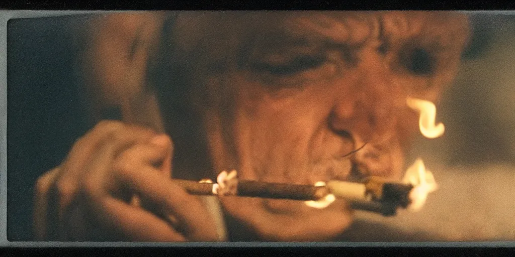 Image similar to detailed medium format photo, polaroid still from tarkovsky movie, frog while smoking a cigarette, haze, high production value, intricate details, 8 k resolution, hyperrealistic, hdr, photorealistic, high definition, tehnicolor, award - winning photography, masterpiece, amazing colors