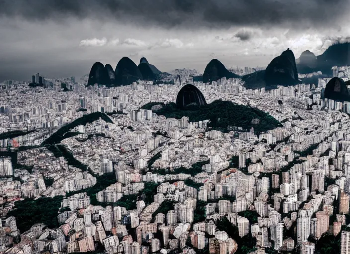 Image similar to city of rio de janeiro snowing, photography award photo, 4 k