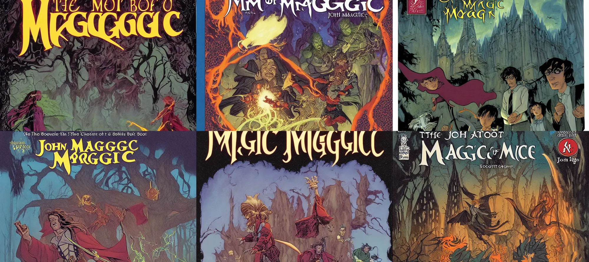 Prompt: the books of magic comic by john bolton, scott hampton, charles vess, paul johnson