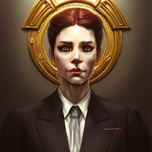 Prompt: portrait painting of a business cat leader of a political party, ultra realistic, concept art, intricate details, eerie, highly detailed, photorealistic, octane render, 8 k, unreal engine. art by artgerm and greg rutkowski and charlie bowater and magali villeneuve and alphonse mucha