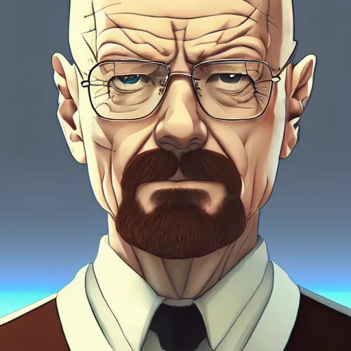 Prompt: walter white, anime key visual, artstation, kuvshinov ilya