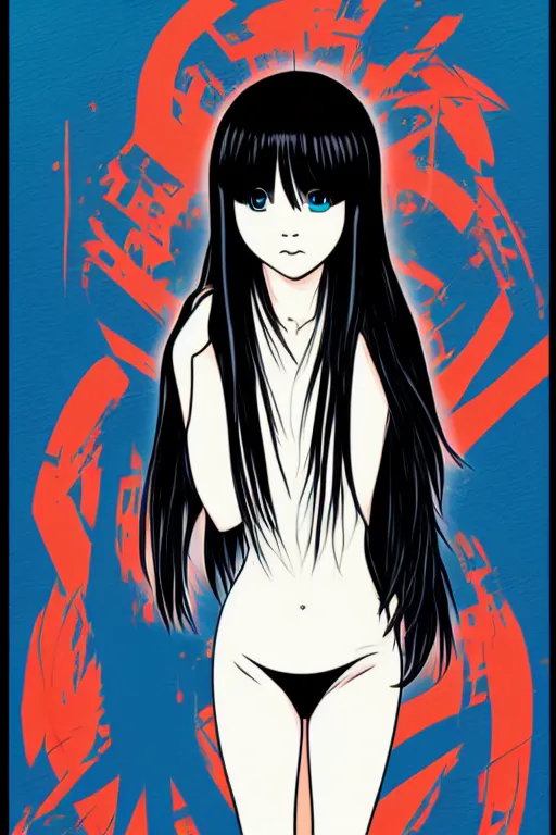 Image similar to sadako out from billboard!!! pop art, pixel, bioshock, gta chinatown, artgerm, richard hamilton, mimmo rottela, julian opie, aya takano, marika mori