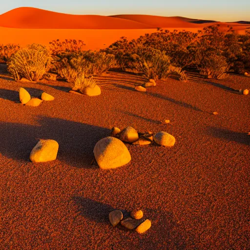 Prompt: bio-sensor system for monitoring the australian desert, XF IQ4, 150MP, 50mm, F1.4, ISO 200, 1/160s, dawn