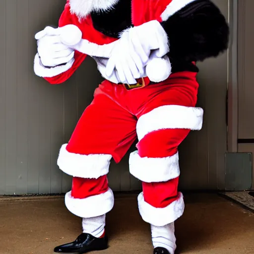 Image similar to santa as a clown