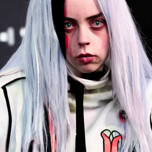 Image similar to billie eilish as a neckbeard