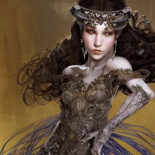 Image similar to beautiful princess, intricate detail, royo, klimt, miro, vallejo, frazetta, giger, whealan, hd, unreal engine,