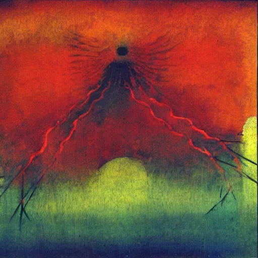 Prompt: phoenix in fire by Paul Klee