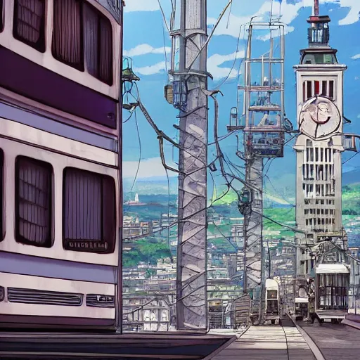 Image similar to Elevador Lacerda , Dice Tsutsumi, Makoto Shinkai, Studio Ghibli