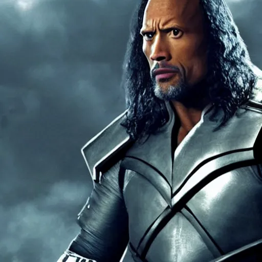 Prompt: dwayne johnson as klingon from startrek