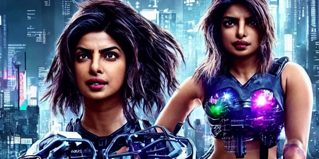 Image similar to Priyanka Chopra as the protagonist in Cyberpunk anime