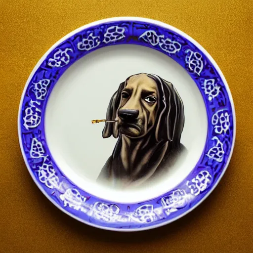 Image similar to snoop dogg china plate