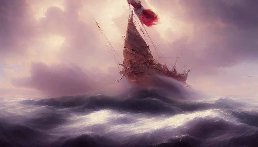 Prompt: 8 k art photography shot art shot, hyperrealistic, hyperdetailed, super detailed, uhd, uhd, 8 k, high resolution, goddess of war floating over the oceans with baroque clouds, painting by ross tran and ivan aivazovsky