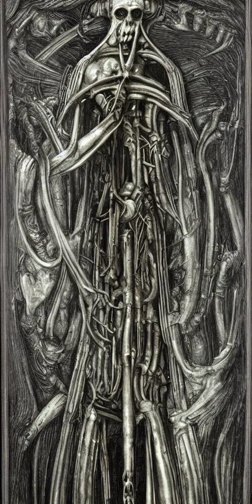 Prompt: st. peter, h. r. giger