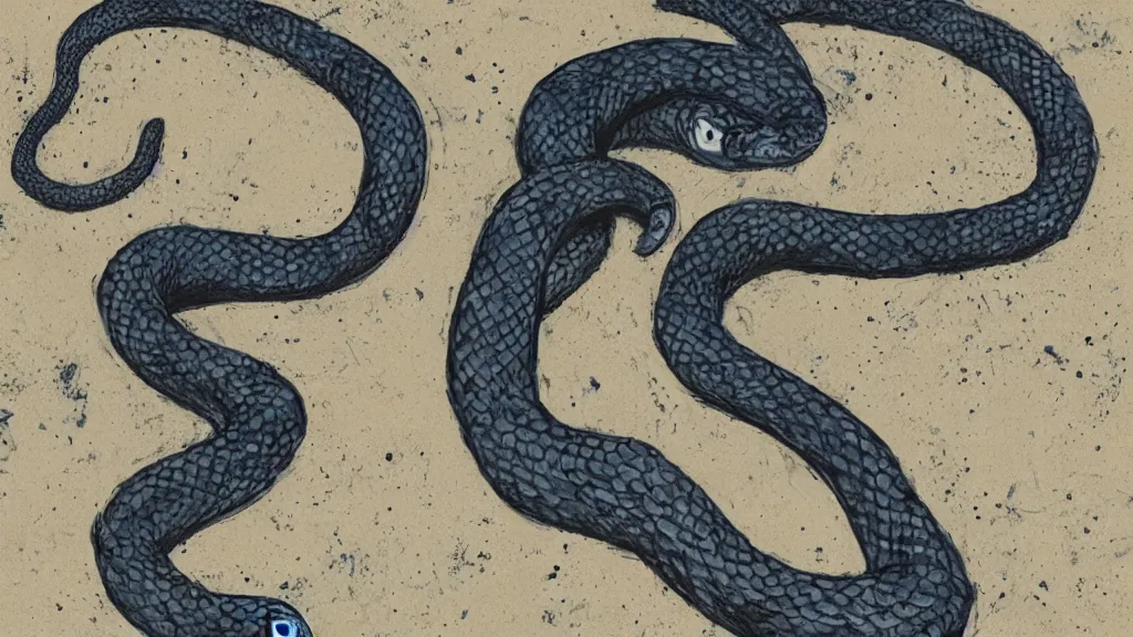 Image similar to fingerpainting well - read snake from hbo's the leftovers