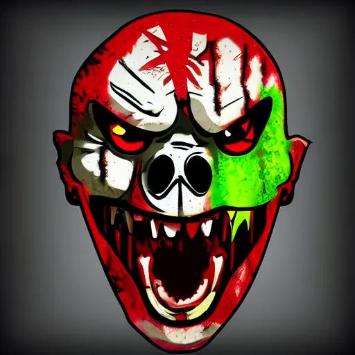 Image similar to angry zombie - head gta v game symbol, style of stephen bliss, zombie - apocalypse, icon, icon, unreal engine, octane render