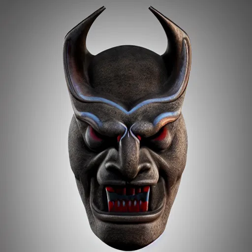 Prompt: oni mask, 4k, photorealistic, daylight