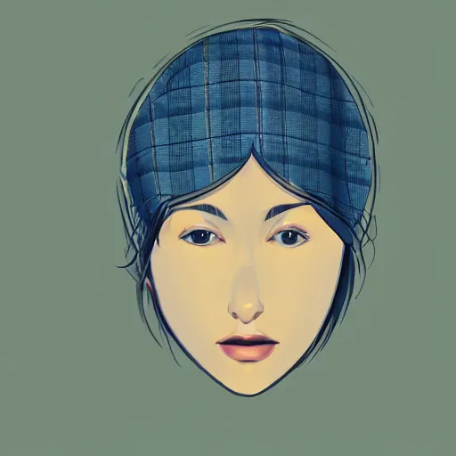 Image similar to woman wearing a flannel jacket and jeans, character design, but her head is replaced with a giant eggshell, digital art, stylised, 4 k