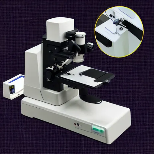 Prompt: optical microscope view prism light