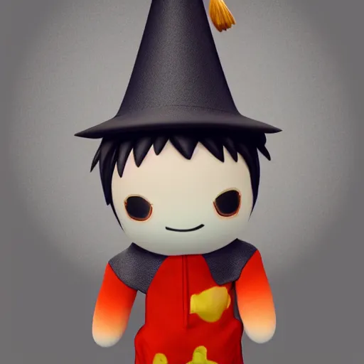 Prompt: cute fumo plush of a wizard student who accidentally set fire to an entire magical castle, stressed, fire, particle simulation, vray