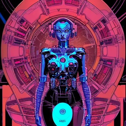 Image similar to a portrait of a beautiful cybernetic woman, wires, cyberpunk concept art by josan gonzales and philippe druillet and dan mumford and enki bilal and jean claude meziere