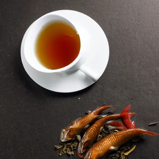 Image similar to a cup of fish tea, stock photo, food photography